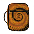 Spiral Fractal Print Front Pocket Bible Bag
