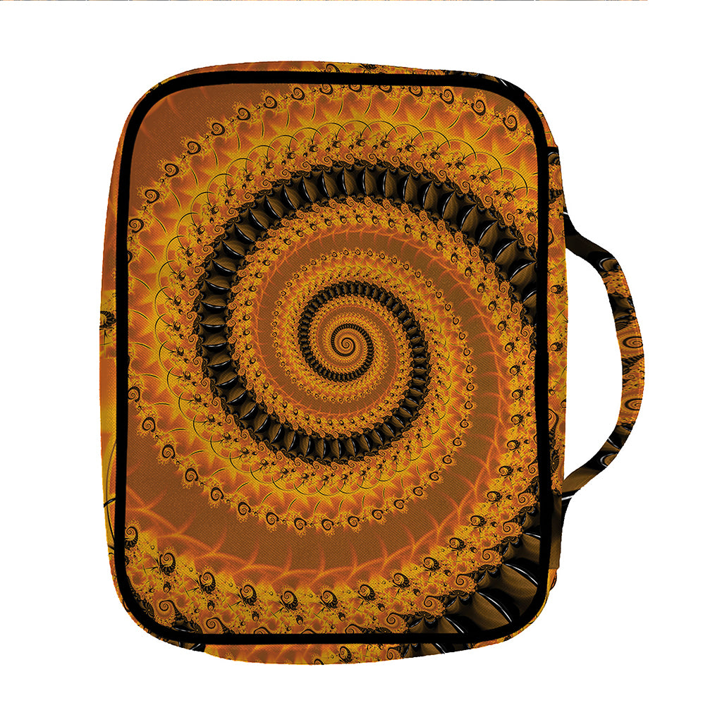 Spiral Fractal Print Front Pocket Bible Bag