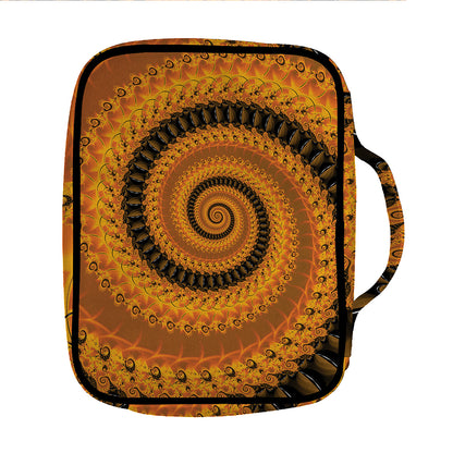 Spiral Fractal Print Front Pocket Bible Bag