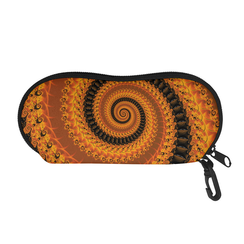 Spiral Fractal Print Glasses Case