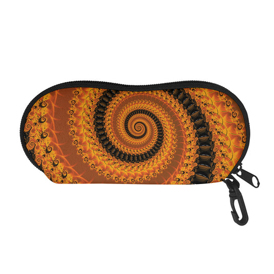 Spiral Fractal Print Glasses Case