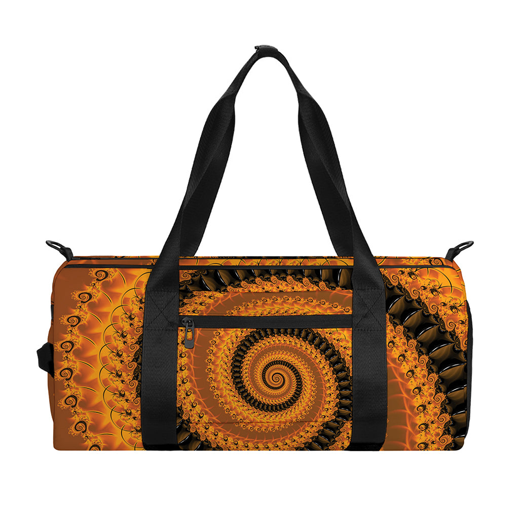 Spiral Fractal Print Gym Bag