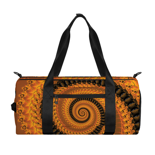 Spiral Fractal Print Gym Bag