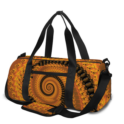 Spiral Fractal Print Gym Bag