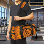 Spiral Fractal Print Gym Bag