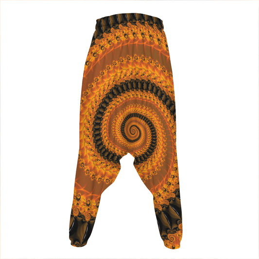 Spiral Fractal Print Hammer Pants