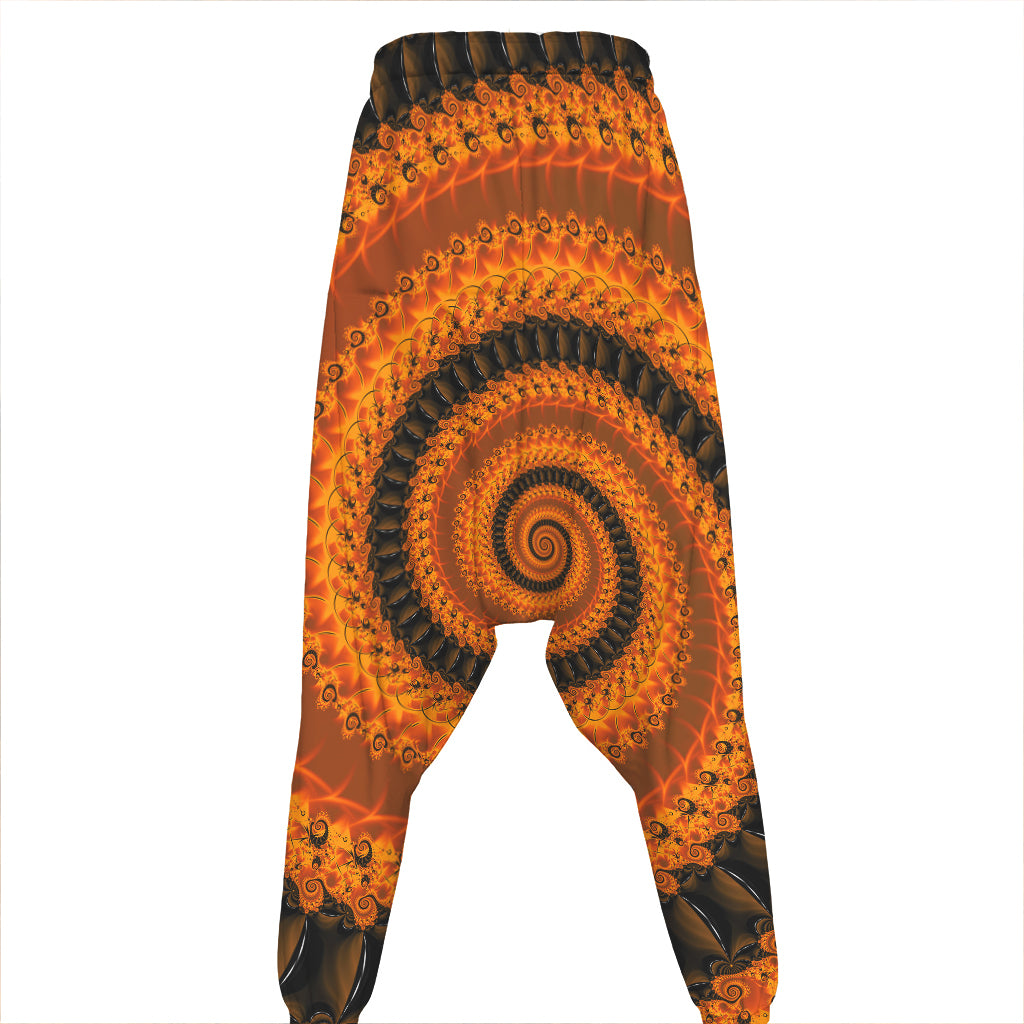 Spiral Fractal Print Hammer Pants