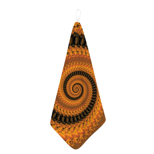 Spiral Fractal Print Hand Towel