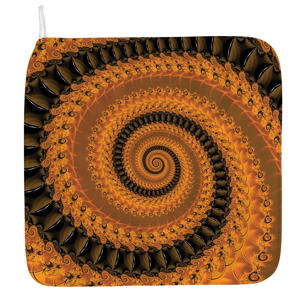 Spiral Fractal Print Hand Towel