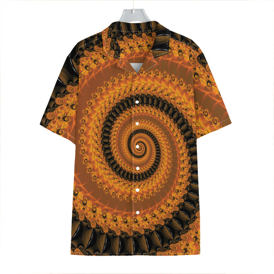 Spiral Fractal Print Hawaiian Shirt