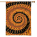 Spiral Fractal Print House Flag