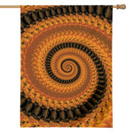 Spiral Fractal Print House Flag