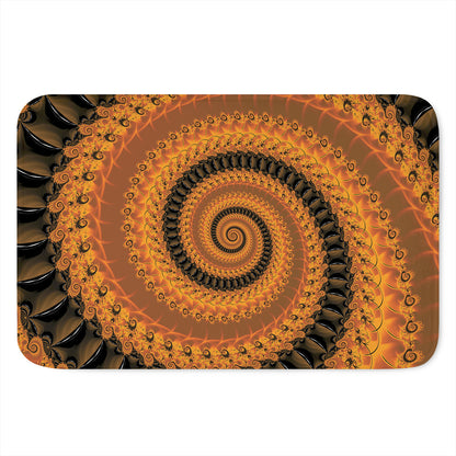Spiral Fractal Print Indoor Door Mat