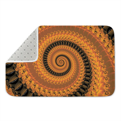 Spiral Fractal Print Indoor Door Mat