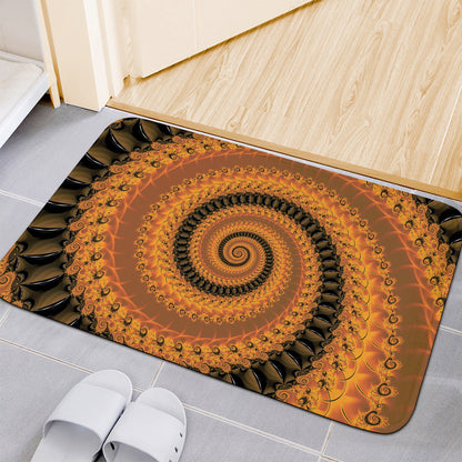Spiral Fractal Print Indoor Door Mat