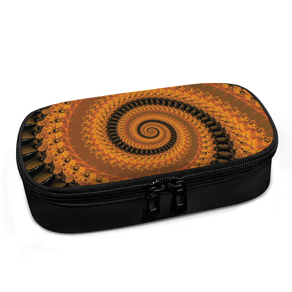 Spiral Fractal Print Insulin Cooler Travel Case