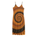 Spiral Fractal Print Jersey Midi Cami Dress