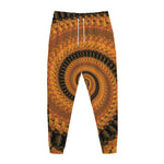 Spiral Fractal Print Jogger Pants
