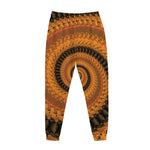 Spiral Fractal Print Jogger Pants