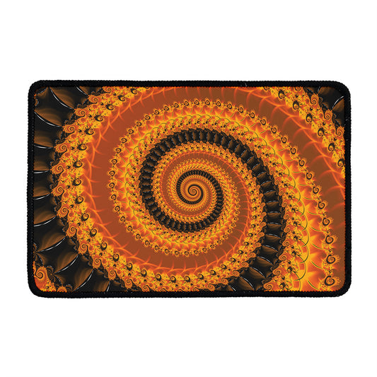 Spiral Fractal Print Kitchen Mat