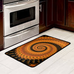 Spiral Fractal Print Kitchen Mat