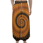 Spiral Fractal Print Lantern Pants