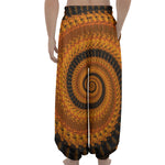 Spiral Fractal Print Lantern Pants