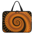 Spiral Fractal Print Laptop Sleeve With Handle