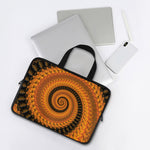 Spiral Fractal Print Laptop Sleeve With Handle
