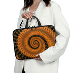 Spiral Fractal Print Laptop Sleeve With Handle