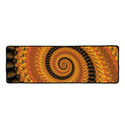 Spiral Fractal Print Long Kitchen Mat