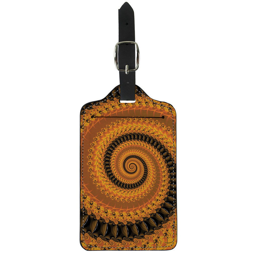 Spiral Fractal Print Luggage Tag