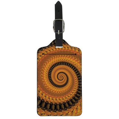 Spiral Fractal Print Luggage Tag
