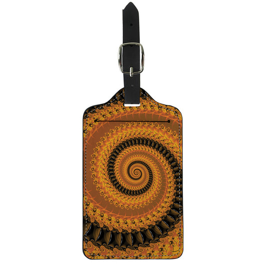 Spiral Fractal Print Luggage Tag
