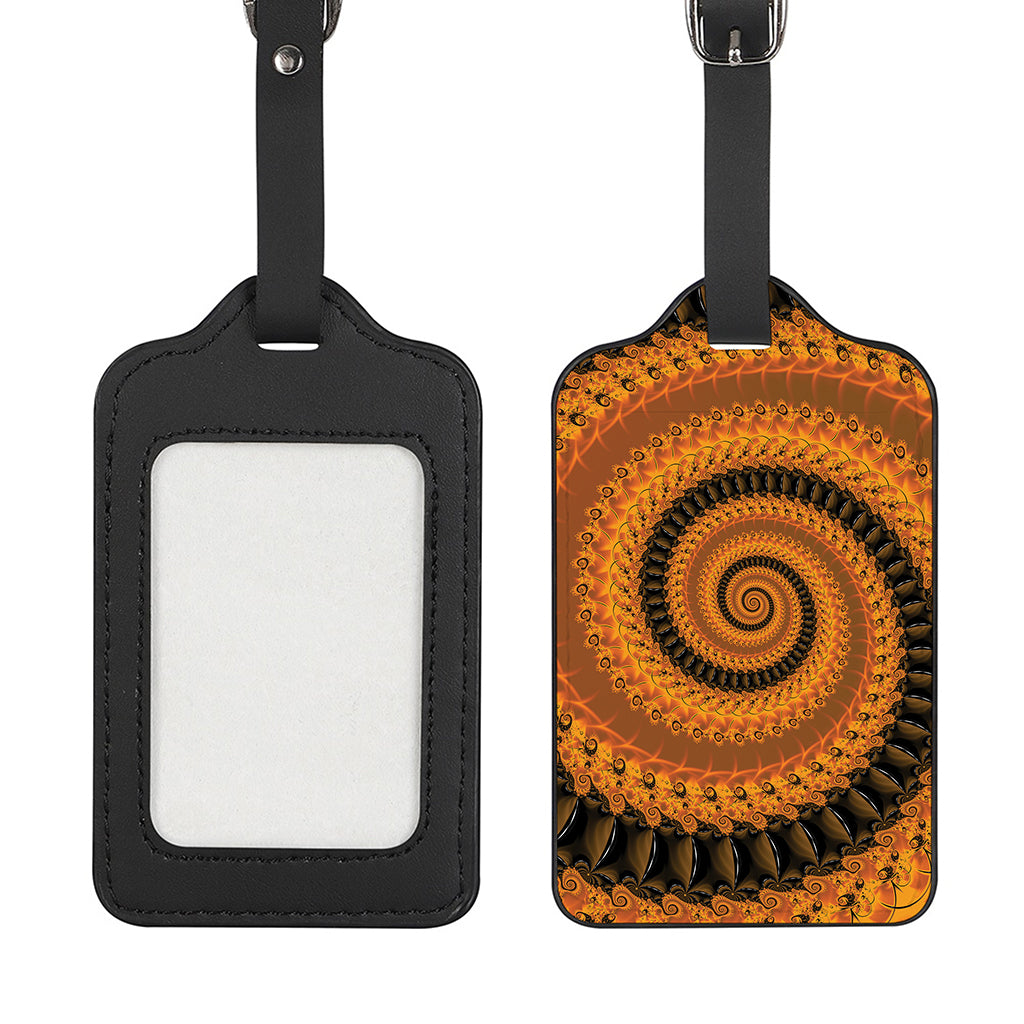 Spiral Fractal Print Luggage Tag