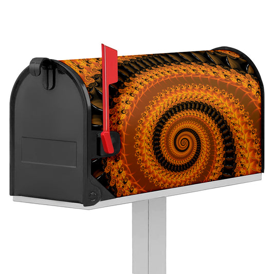 Spiral Fractal Print Mailbox Cover
