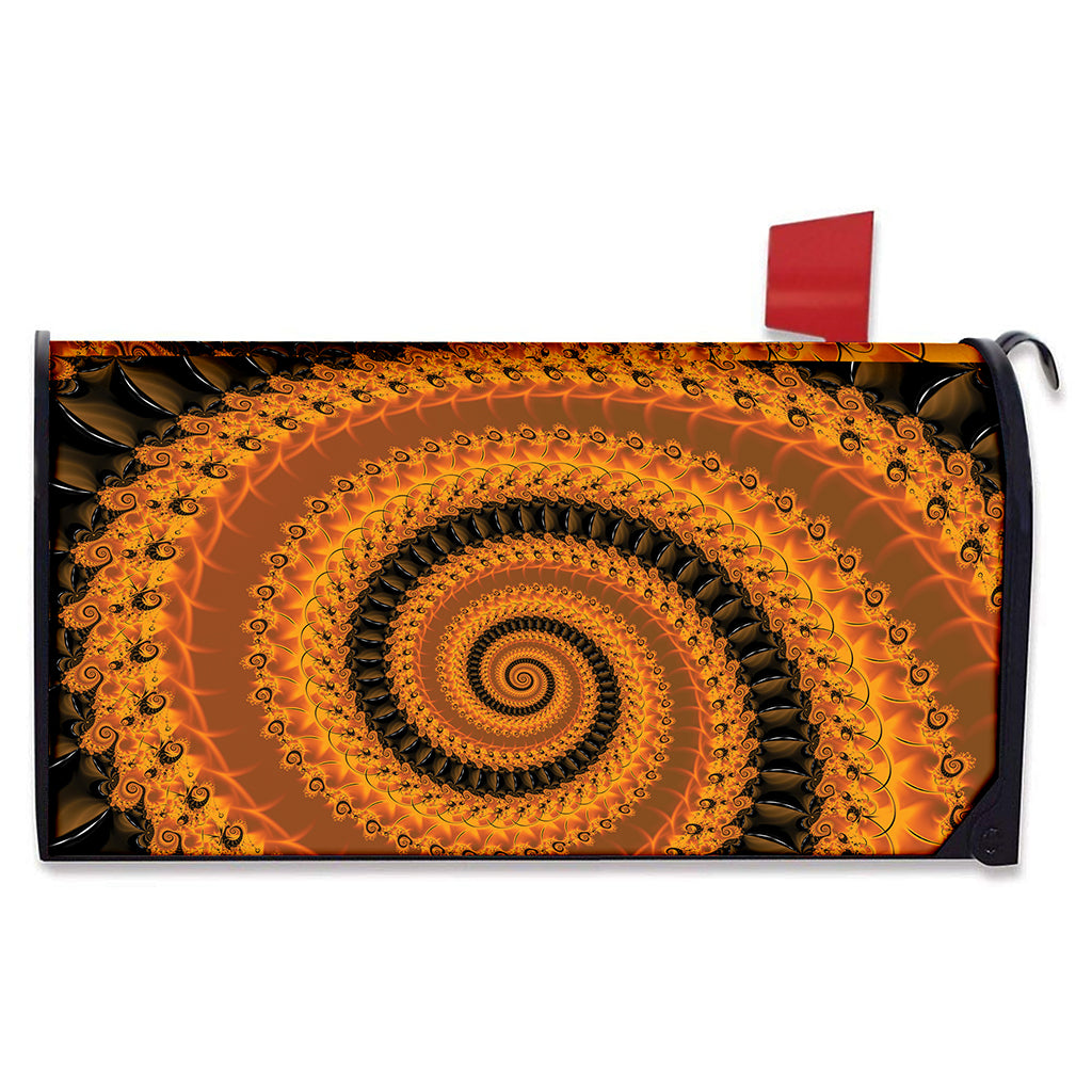 Spiral Fractal Print Mailbox Cover
