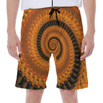 Spiral Fractal Print Men's Beach Shorts