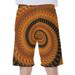 Spiral Fractal Print Men's Beach Shorts