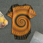 Spiral Fractal Print Men's Bodysuit