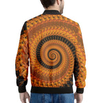 Spiral Fractal Print Men's Bomber Jacket