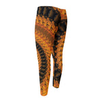 Spiral Fractal Print Men's Compression Pants