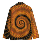 Spiral Fractal Print Men's Cotton Blazer