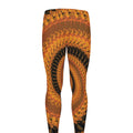 Spiral Fractal Print Men's Leggings