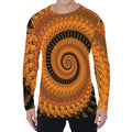 Spiral Fractal Print Men's Long Sleeve T-Shirt