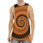 Spiral Fractal Print Men's Muscle Tank Top