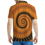 Spiral Fractal Print Men's Polo Shirt