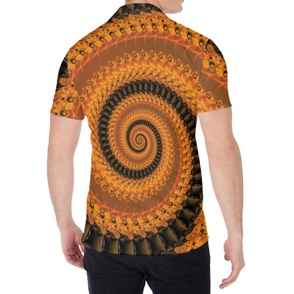 Spiral Fractal Print Men's Shirt