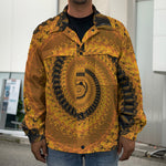 Spiral Fractal Print Men's Shirt Jacket