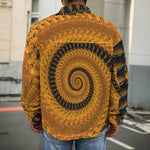 Spiral Fractal Print Men's Shirt Jacket